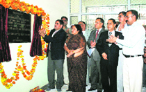Acting Chief Justice of the Himachal Pradesh High Court RB Mishra inaugurating the new judicial complex at Hamirpur on Saturday.