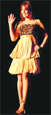Bollywood actress Manissha Lamba walks down the ramp during a fashion show in Ludhiana