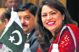 Nilofer Bhaktiar, former international director from Islamabad, during the installation ceremony of Lions Club International district 321-F in Ludhiana.