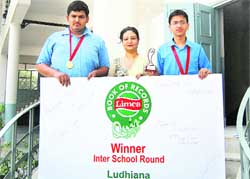 BVM Senior Secondary School, Kitchlu Nagar, which has won the Limca Book of Records Quiz-2009. 