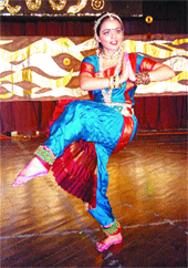 A student of  BBK DAV College for Women performs kathak during a talent hunt competition in Amritsar. Photo: Vishal Kumar