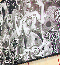 A painting on display at the exhibition in Dehradun.