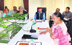 Governor Margaret Alva chairs a meeting on anti-ragging measures with VC of various universities in Dehradun