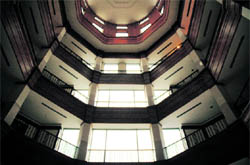 An inside view of the ITC building in Gurgaon.