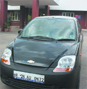 The car from which Rs 18 lakh was looted in Gurgaon on Friday.