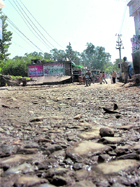 The link road of Bambla village which is in a pathetic condition.
