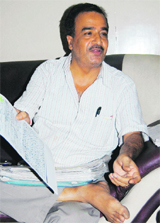 Ramesh Pashan shows the copy of complaints filed against him by Dr Sumit Sofat. 