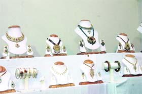 Traditional jewellery on display at an exhibition in Dehradun