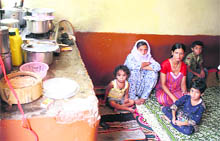 Kashmiri Pandit migrants, who have forcibly occupied one-room tenements at the Nagrota migrant camp on the outskirts of Jammu. 