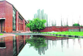 The incomplete Beant Singh memorial at Sector 42, Chandigarh. 