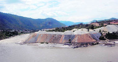 Srinagar power project under construction.