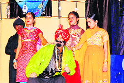 A play So kiyon manda aakhiye composed by Prof Balwant Singh Pangali and directed by Prof Sompal Heera being staged in Doraha.