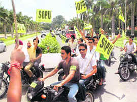Hoardes of vehicles used during rallies by student unions put a question mark on the expenses incurred by them during campaigning.