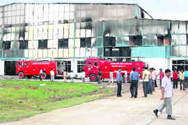 The Novel factory in SIDCUL, Haridwar, where a fire broke out Tuesday night.