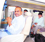 The Chief Minister inside the ill-fated Bell 430 helicopter that crash-landed.