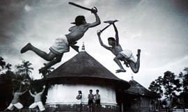 Kalari: Martial art form of Kerela, being practised at a gurukul on the outskirts of Cochin