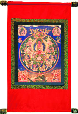 The thangkas have been reproduced aesthetically in a calender-like format and 