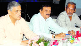Members of the Ludhiana Architects Association at a meeting in Ludhiana on Sunday.