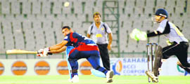 Chandan on his way to century on Sunday. 