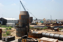 A view of the under-construction Guru Gobind Singh Refinery in Bathinda. 