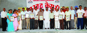 Teachers from different schools were honoured during the fifth teachers' honour programme in Fazilka. 