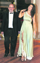Salman Rushdie with Carolann Javicoli