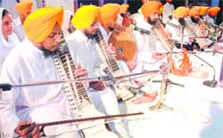 Students peform on the second day of the Gurmat Sangeet Competition 2009 at Punjabi University, Patiala, on Wednesday. Tribune photo: Rajesh Sach