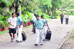 A student of Doon School leaves for home 