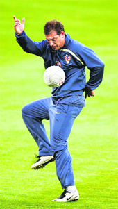 Croatias manager Slaven Bilic  during a training session in London on Tuesday