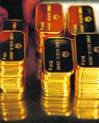 Gold ingots at a manufacturing unit of PT Logan Mulia in Jakarta