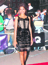 Actor Freida Pinto arrives for the GQ Awards at the Royal Opera House London. 