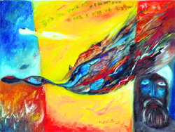 Malkit Singhs painting on Bulle Shahs poetry