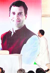 Congress general secretary Rahul Gandhi arrives at a press conference in Chennai