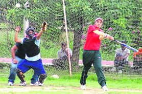 Ludhiana district softball championship in progress. 