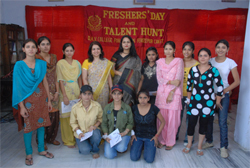 Winners of the Talent Hunt festival at the DAV College in Abohar.