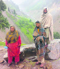 A nomad family living in the Pir Panjal mountain range.