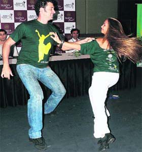 Artists perform during the World Dance Festival in Gurgaon
