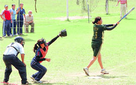 A match in progress at Panjab University on Tuesday.