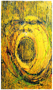  A painting from the group Four's exhibition in 2008.