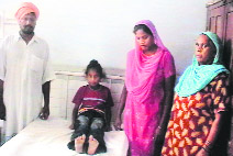 Hartej Singh, the victim, at the Civil Hospital.