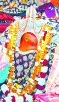 The idol at Bara Hanuman Mandir in Amritsar.