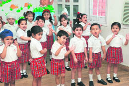 Children of Strawberry Field School during a musical morning.