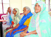 Old women at a programme organised by HelpAge India in Dehradun on Sunday.