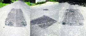 Poor shape of the Sanghol-Bassi Pathana road near Khamano