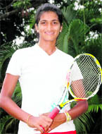 Indias second ranked player Poojashree Venkatesh in Dehradun on Sunday.