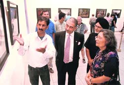 A photo exhibition by S. Chandan being inaugurated by Adity Dua at Alliance Francaise, Sector 36, in Chandigarh on Monday.