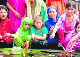 Students of Army Goodwill School from Dras (Kargil) have a leisure time in Chandigarh