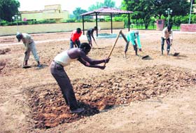 Final touches being given to the country's first blind park in Sector 26, Chandigarh