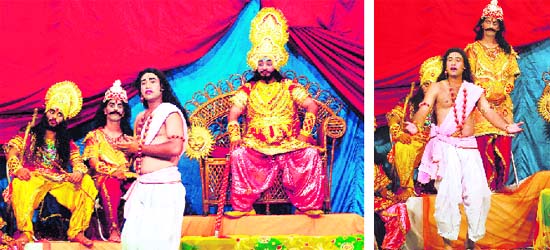 Scenes from Ramleela being staged in Chandigarh