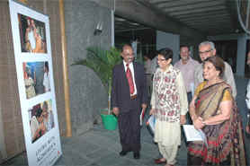Former IPS officer Kiran Bedi with other officials at the inauguration of a function organised by the ARDSI in New Delhi on Tuesday.